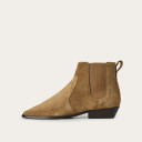 Sally botki, ziemisty welur OUTLET